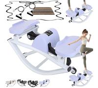 Rocking Stepper Side To Side Rock Stepper Exercise Machine Lhanel With Resistance Bands&Led Display, Low-Impact Home Workout Machine For Knees Joints Legs BodyPurple,SETS