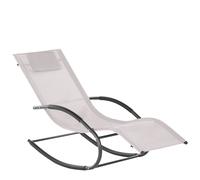 Rocking Sun Lounger CARANO II Metal Beige