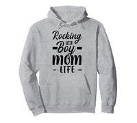 Rocking The Boy Mom Life Cute Mum Of Boys Sons Mother's Day Pullover Hoodie