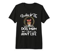 Rocking The Dog Mom and Aunt Life Australian Kelpie Dog Premium T-Shirt