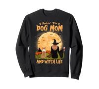 Rocking The Dog Mom And Witch Life Corgi Halloween Sweatshirt