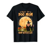 Rocking The Dog Mom and Witch Life Pug Halloween Value Graphic T-Shirt