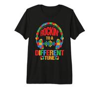 Rocking to A Different Tune Puzzle Autism Awareness Premium T-Shirt
