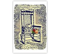 Rocking Together Forever Greetings Card, Large Size 5.8" x 8.3".