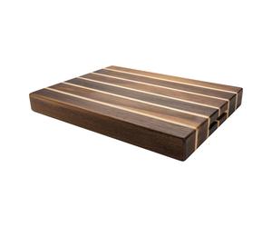 Rockingham Forest WB-54030CR Extra Thick Multi-Wood Rectangular Chopping Board, Carbonized Acacia & Rubber