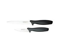 Rockingham Forge 2 Piece 8007 Essentials Range Utility Knife Set, Includes 9cm Paring Knife & 12cm Utility Knife, Black Handles