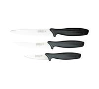Rockingham Forge 3 Piece 8007 Essentials Range Utility Knife Set, Includes 9cm Paring Knife, 11cm Steak Knife & 12cm Utility Knife, Black Handles