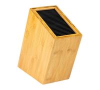 Rockingham Forge Angled Kitchen Utensil Storage Block - Bamboo And Black, 20 Space Countertop Organiser