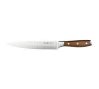 Rockingham Forge Ashwood 20cm Carving Kitchen Knife - Ultra Sharp German Stainless Steel Blade - Professional Chef Non-Stick Hammered Finish - Durable Full Tang Natural Wood Handle