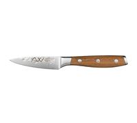 Rockingham Forge Ashwood 9cm Paring Kitchen Knife - Ultra-Sharp German Stainless Steel Blade - Professional Chef Non-Stick Hammered Finish - Durable Full Tang Natural Wood Handle