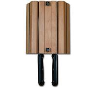 Grunwerg Wall Mounted Magnetic Knife Block, Beech, 4 Slot, Gift Boxed