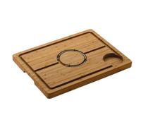 Rockingham Forge Deluxe Bamboo Carving Board With Stainless Steel Spiked Centre, Juice Groove & Reservoir, 48 X 36Cm