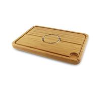 Deluxe Spiked Bamboo Wooden Roast Joint Carving & Cutting Board 40 x 28cm, Brown