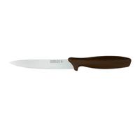 Rockingham Forge Essentials Brown Handle Utility Knife 12.5cm for Vegetables - Coloured Knives for Food Hygiene, Allergen and Intolerance Food Preparation - Colour Coded Stainless Steel Kitchen Knives
