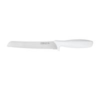 Rockingham Forge Essentials White Handle Bread Knife 20cm for Bakery & Dairy - Coloured Knives for Food Hygiene, Allergen and Intolerance Food Preparation - Colour Coded Stainless Steel Kitchen Knives