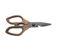 Rockingham Forge Forester Series Kitchen Scissors, Stainless Steel with Soft Touch Wood Effect Handles, Nutcracker & Bottle Opener Included