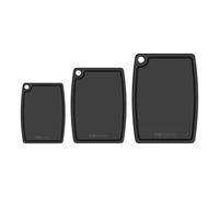 Greenworks Set of 3 Chopping Boards Recycled Plastic S/M/L Black