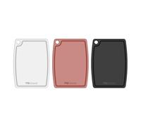 Rockingham Forge Greenworks Chopping Board Set Recycled Plastic 37x28cm - White, Black & Red, BPA Free Cutting Board, Dishwasher Safe & Heat Resistant