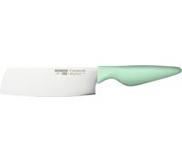 Rockingham Forge Greenworks Nakiri Knife 16cm Blade, Green Recycled Plastic, German Stainless Steel, Dishwasher Safe