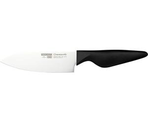 Rockingham Forge Greenworks Small Chef's Knife 15cm Blade, Black Recycled Plastic, German Stainless Steel, Dishwasher Safe