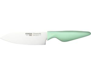 Rockingham Forge Greenworks Small Chef's Knife 15cm Blade, Green Recycled Plastic, German Stainless Steel, Dishwasher Safe