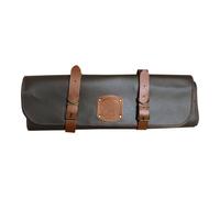 Rockingham Forge Premium Leather Kitchen Tool Roll - Brown, 10 Pocket Storage Case