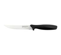 Rockingham Forge Range 12.5cm Serrated Utility Knife - Lightweight Sharp Stainless Steel Kitchen Knives with Black Handle