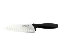 Rockingham Forge Range 17.5cm Santoku Knife - Lightweight Sharp Stainless Steel Kitchen Knives with Black Handle
