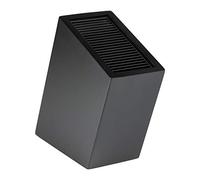 Rockingham Forge Sloping Matt Black Universal Knife Block, 20 Slots for Knives up to 20cm Blade Length, 27cm