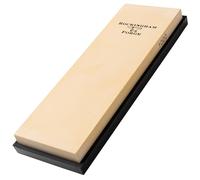 Grunwerg Rockingham Forge SUPERSHARP Whetstone, 1000 Grit Knife Sharpening Stone, Non-Slip Base, 18 x 6 x 2 cm - MEDIUM, Pale Blue/Black