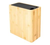 Rockingham Forge Universal Knife Block, Extra Large Storage Block with 28 Slots, Bamboo KB-6824WB