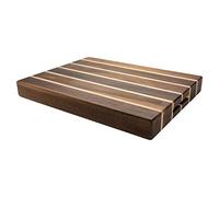 Rockingham Forge WB-54030CR Extra Thick Multi-Wood Rectangular Chopping Board, Carbonized Acacia & Rubber (H40 x W30 x D4.5cm), Multimadera