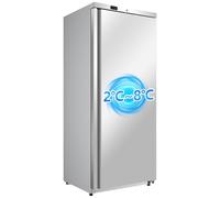 Rockit 600L Commercial Upright Fridge, Single Door Stainless Steel Commercial Fridge with 4 Adjustable Shelves, 2°C to 8°C Fan Cooling Cabinet Refrigerator for Restaurant, Kitchen, Energy Class B