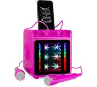 RockJam 10-Watt Rechargeable Bluetooth Karaoke Machine Two Mics RJSC02-PK