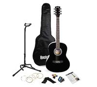 RockJam Acoustic Guitar Kit with Stand, Gig Bag, Tuner, Picks, Plectrum Holder, Spare Strings & Lessons