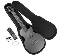 RockJam Carbon Fibre Ukulele with Case - Black