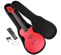 RockJam Carbon Fibre Ukulele with Case - Red