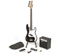 RockJam Electric Bass Guitar Kit With Amp & Tuner - Black