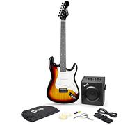 RockJam Electric Guitar Kit with 10-Watt Amp, Gig Bag, Picks, Spare Strings & Lessons
