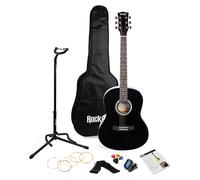 RockJam Acoustic Guitar Kit with Stand, Gig Bag, Tuner, Picks, Plectrum Holder, Spare Strings & Lessons