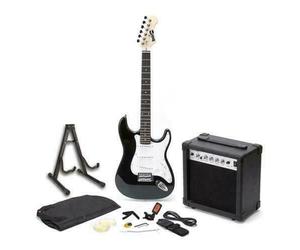 RockJam Full Size Electric Guitar Superkit - Black