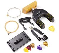 RockJam Guitar Accessory Kit with Hanger, Capo, String Winder, Fret Cleaner, Spare Strings & Lessons