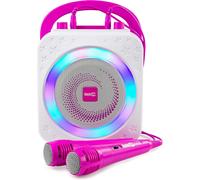 RockJam Karaoke Machine Two Mics 10-Watt Rechargeable Bluetooth RJPS150-PK