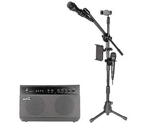 RockJam Premium Performer 100-watt Bluetooth Karaoke Machine & PA System with Two Karaoke Microphones