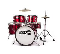 Rockjam 5-piece Junior Drum Set - Metallic Red