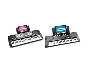 RockJam RJ654 54 Key Keyboard Piano with Power Supply, Sheet Music Stand & 49 Key Keyboard Piano with Power Supply, Sheet Music Stand, Piano Note Stickers
