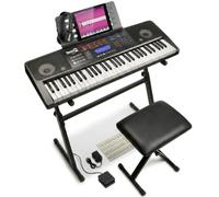 RockJam RJ761 61 Key Keyboard Piano Kit, Stand, Stool, Sustain & Headphones