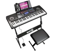 RockJam RJ761 61 Key Keyboard Piano with Keyboard Bench, Digital Piano Stool,