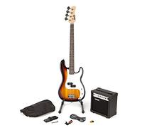 RockJam RJBG01-SK-SB Full Size Bass Guitar Kit with Amplifier, Tuner, Stand, Bag and Accessories - Sunburst