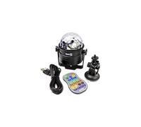 RockJam RJDL100 Wireless Rechargeable 6Watt LED Disco Lights with Remote Control, Black